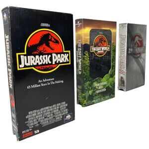 Jurassic Park, The Lost World, Jurassic Park 3 VHS Bundle